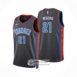 Camiseta Oklahoma City Thunder Aaron Wiggins NO 21 Ciudad 2022-23 Gris