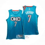 Camiseta Oklahoma City Thunder Carmelo Anthony NO 7 Ciudad 2018-19 Azul