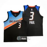 Camiseta Oklahoma City Thunder Chris Paul NO 3 Ciudad 2020-21 Negro