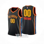 Camiseta Oklahoma City Thunder Personalizada Ciudad 2024-25 Negro