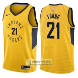 Camiseta Pacers Thaddeus Young Statement 2017-18 Oro