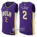 Camiseta Pelicans Ian Clark Ciudad 2017-18 Violeta