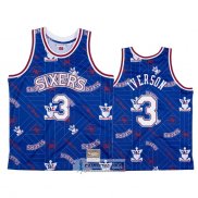 Camiseta Philadelphia 76ers Allen Iverson Hardwood Classics Tear Up Pack Azul