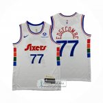 Camiseta Philadelphia 76ers V.J. Edgecombe NO 77 Ciudad 2024-25 Blanco