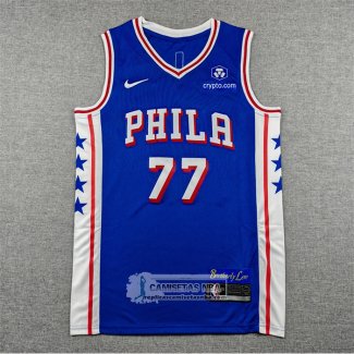 Camiseta Philadelphia 76ers V.J. Edgecombe NO 77 Ciudad 2024-25 Blanco
