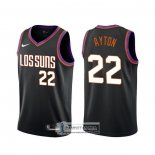 Camiseta Phoenix Suns Deandre Ayton Ciudad 2019-20 Negro