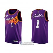 Camiseta Phoenix Suns Devin Booker NO 1 Classic 2022-23 Violeta