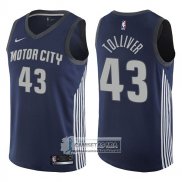 Camiseta Pistons Anthony Tolliver Ciudad 2017-18 Azul