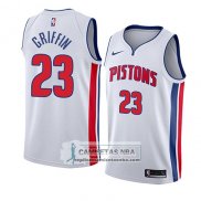 Camiseta Pistons Blake Griffin Association 2018 Blanco