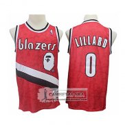 Camiseta Portland Trail Blazers Damian Lillard Mitchell & Ness 2018-19 Rojo