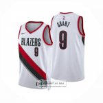 Camiseta Portland Trail Blazers Jerami Grant NO 9 Association 2024-25 Blanco