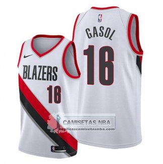 Camiseta Portland Trail Blazers Pau Gasol Association Blanco