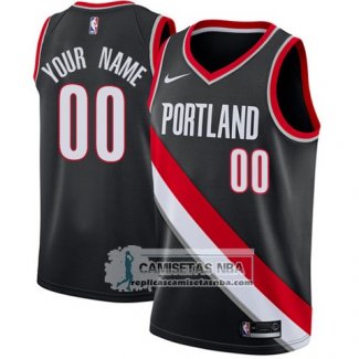 Camiseta Portland Trail Blazers Personalizada 2017-18 Negro