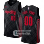 Camiseta Portland Trail Blazers Personalizada 2017-18 Negro