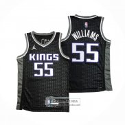 Camiseta Sacramento Kings Jason Williams NO 55 Statement 2020-21 Negro