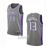 Camiseta Sacramento Kings Keegan Murray NO 13 Ciudad 2022-23 Gris