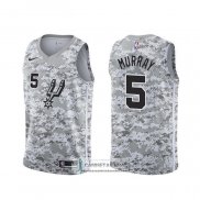 Camiseta San Antonio Spurs Dejounte Murray Earned Camuflaje