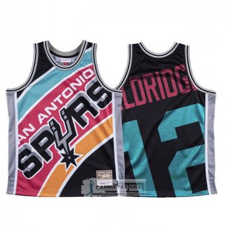 Camiseta San Antonio Spurs Lamarcus Aldridge Mitchell & Ness Big Face Negro