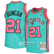 Camiseta San Antonio Spurs Tim Duncan Mitchell & Ness 1998-99 Verde