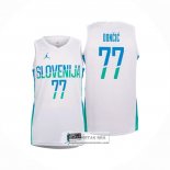 Camiseta Slovenia Luka Doncic NO 77 Primera Blanco