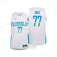 Camiseta Slovenia Luka Doncic NO 77 Primera Blanco