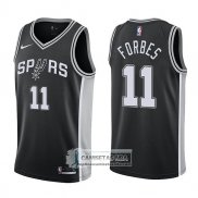 Camiseta Spurs Bryn Forbes Swingman Icon 2017-18 Negro