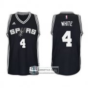 Camiseta Spurs Derrick White Road 2017-18 Negro