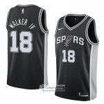 Camiseta Spurs Lonnie Walker Iv Icon 2017-18 Negro