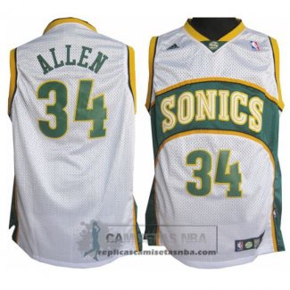 Camiseta Supersonics Allen Blanco