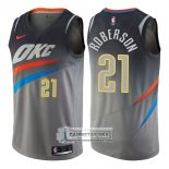 Camiseta Thunder Andre Roberson Ciudad 2017-18 Gris