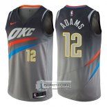 Camiseta Thunder Steven Adams Ciudad 2017-18 Gris