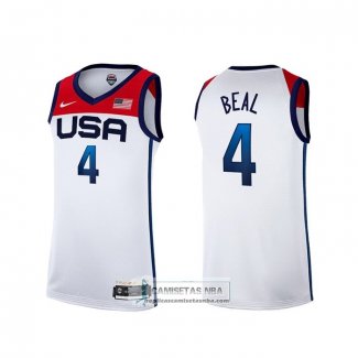 Camiseta USA 2021 Bradley Beal NO 4 Blanco