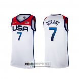 Camiseta USA 2021 Kevin Durant NO 7 Blanco