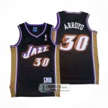 Camiseta Utah Jazz Carlos Arroyo NO 30 Retro Negro