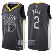 Camiseta Warriors Jordan Bell The Town Statement 2017-18 Negr