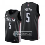 Camiseta Washington Wizards Bobby Portis Ciudad Negro