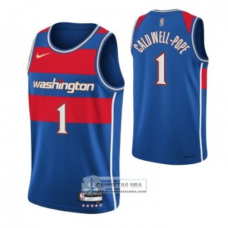 Camiseta Washington Wizards Kentavious Caldwell-Pope NO 1 Ciudad 2021-22 Azul