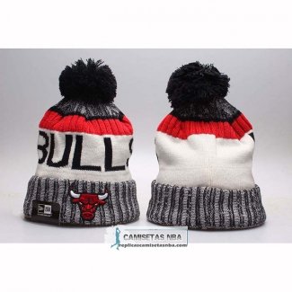 Gorro Beanie Chicago Bulls New Era Blanco Negro