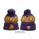 Gorro Beanie Los Angeles Lakers New Era Violeta Amarillo2