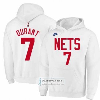 Sudaderas con Capucha Brooklyn Nets Kevin Durant Classic 2022-23 Blanco