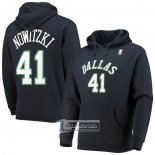 Sudaderas con Capucha Dallas Mavericks Dirk Nowitzki Negro2