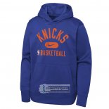 Sudaderas con Capucha New York Knicks Performance Practice 2021-22 Azul