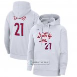 Sudaderas con Capucha Philadelphia 76ers Joel Embiid Ciudad 2022-23 Blanco