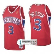 Camiseta 76ers Allen Iverson Retro 1996-97 Rojo