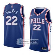 Camiseta 76ers Richaun Holmes Icon 2018 Azul