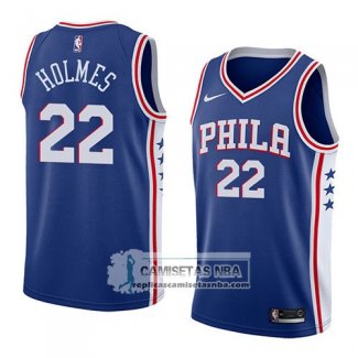 Camiseta 76ers Richaun Holmes Icon 2018 Azul