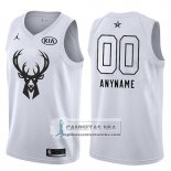 Camiseta All Star 2018 Milwaukee Bucks Nike Personalizada Blanco
