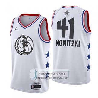 Camiseta All Star 2019 Dallas Mavericks Dirk Nowitzki Blanco