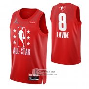 Camiseta All Star 2022 Chicago Bulls Zach LaVine NO 8 Granate