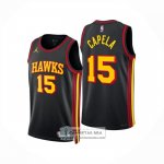 Camiseta Atlanta Hawks Clint Capela NO 15 Statement 2024-25 Negro